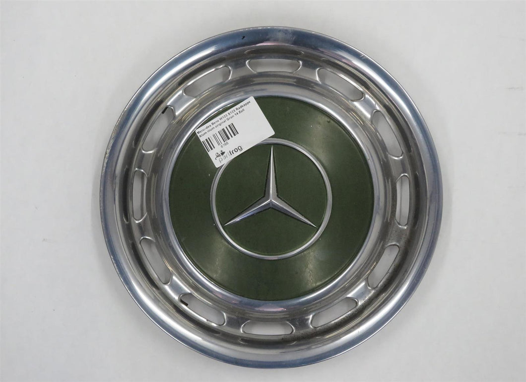 Mercedes Benz W123 S123 Radkappe Aluminium original Grün 14 Zoll