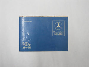 Wartungsheft Scheckheft Mercedes Benz W460 230G 230GE 280GE original 4605842095