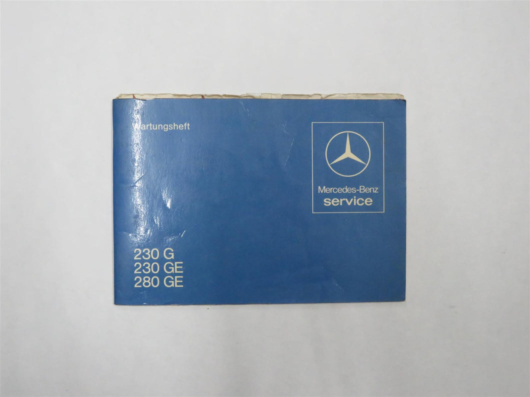 Wartungsheft Scheckheft Mercedes Benz W460 230G 230GE 280GE original 4605842095