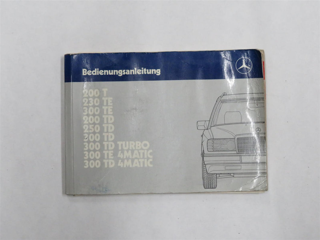 Bedienungsanleitung Mercedes Benz S124 Kombi T-Modell original 1245842597