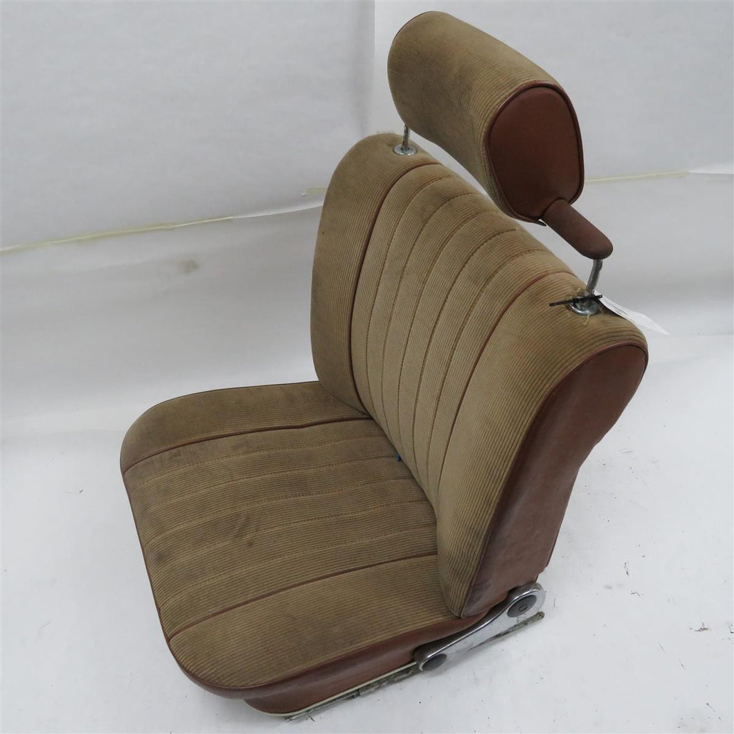 BMW E3 Sitz vorn rechts Beifahrersitz Stoff braun/beige mit Kopfstütze