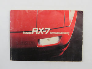 Mazda RX-7 FC Bedienungsanleitung Betriebsanleitung Users Manual