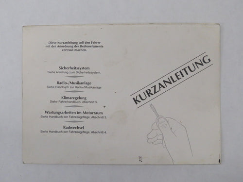 Jaguar X100 Series XK8 Bedienungsanleitung Kurzanleitung JJM132014/87