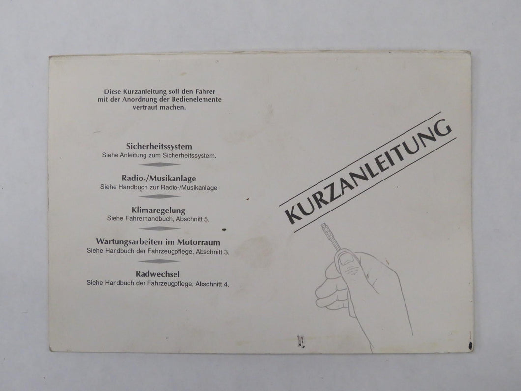 Jaguar X100 Series XK8 Bedienungsanleitung Kurzanleitung JJM132014/87