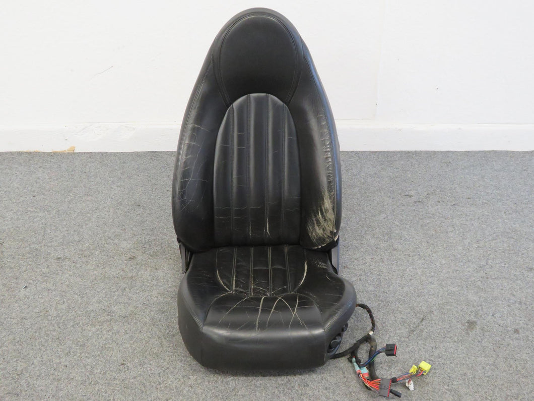 Jaguar X100 XKR XK8 Beifahrersitz Sitz vorn links LHD Leder Schwarz