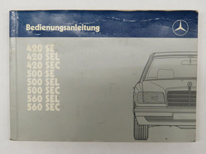 Mercedes Benz W126 C126 Bedienungsanleitung owners manual 1265845497