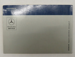 Bedienungsanleitung Owners Manual Mercedes Benz W124 Diesel original 1245842497