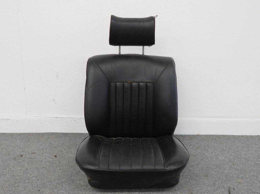 BMW E3 Sitz vorn links Fahrersitz Leder schwarz mit Kopfstütze