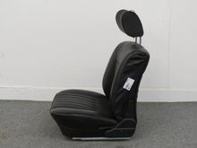 Laden Sie das Bild in den Galerie-Viewer, BMW E3 Sitz vorn links Fahrersitz Leder schwarz mit Kopfstütze